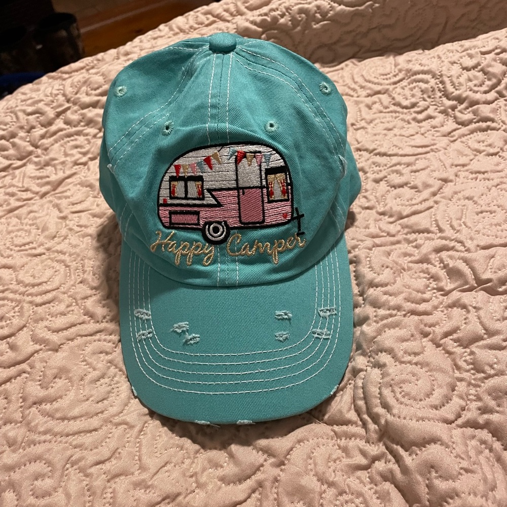 Happy Camper Turquoise Hat, Size Women’s OSFA